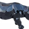 Casa Padrino Luxus Dekofigur Nashorn Schwarz 80 x H. 38 cm - Wohnzimmer Deko Skulptur - Gartendeko Skulptur - Wetterbeständige Tierfigur