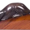 Casa Padrino Luxus Dekofigur Puma Bronze / Braun 60 x 11 x H. 20 cm - Elegante Messing Figur mit Holzsockel - Deko Skulptur