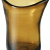 Casa Padrino Luxus Deko Glas Vase Braun Ø 20 x H. 27,5 cm - Mundgeblasene Blumenvase - Luxus Deko Accessoires