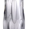 Casa Padrino Luxus Deko Glasvase Grau 19 x 14 x H. 39 cm - Elegante Blumenvase aus mundgeblasenem Glas - Deko Accessoires