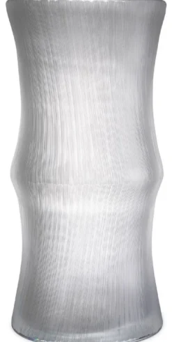 Casa Padrino Luxus Deko Glas Vase Ø 18 x H. 37,5 cm - Elegante mundgeblasene Blumenvase - Deko Accessoires