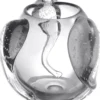 Casa Padrino Luxus Deko Glas Vase Grau Ø 32 x H. 28 cm - Elegante mundgeblasene Blumenvase - Luxus Deko Accessoires