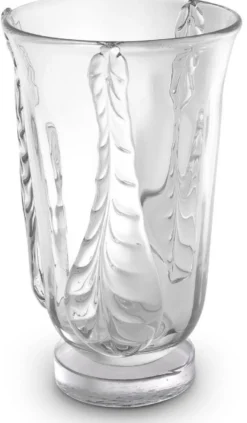 Casa Padrino Luxus Deko Glas Vase Ø 26 x H. 42 cm - Elegante mundgeblasene Blumenvase - Deko Accessoires