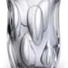 Casa Padrino Luxus Deko Glasvase Grau 20 x 13 x H. 30 cm - Elegante Blumenvase aus mundgeblasenem Glas - Deko Accessoires