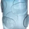 Casa Padrino Luxus Deko Glas Vase Blau Ø 19 x H. 27 cm - Elegante mundgeblasene Blumenvase - Luxus Kollektion