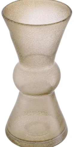 Casa Padrino Luxus Deko Glas Vase Braun Ø 18 x H. 37 cm - Mundgeblasene Blumenvase - Deko Accessoires - Luxus Kollektion