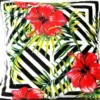 Casa Padrino Luxus Deko Kissen Pittsburgh Flowers Mehrfarbig 45 x 45 cm - Feinster Samtstoff - Wohnzimmer Kissen