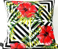 Casa Padrino Luxus Deko Kissen Pittsburgh Flowers Mehrfarbig 45 x 45 cm - Feinster Samtstoff - Wohnzimmer Kissen