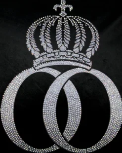 Casa Padrino Luxus Deko Kissen Pompöös by Harald Glööckler Schwarz / Silber Krone mit Strass Steinen 50 x 50 cm