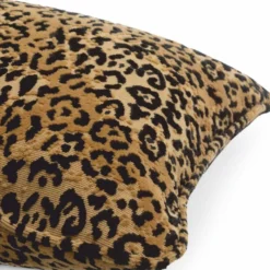 Casa Padrino Luxus Deko Kissen Leopard Beige / Schwarz 60 x 40 cm - Deko Accessoires