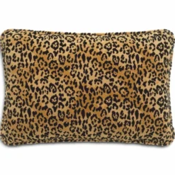 Casa Padrino Luxus Deko Kissen Leopard Beige / Schwarz 60 x 40 cm - Deko Accessoires