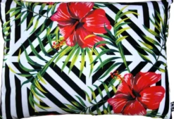 Casa Padrino Luxus Deko Kissen Pittsburgh Flowers Mehrfarbig 35 x 55 cm - Feinster Samtstoff - Wohnzimmer Kissen