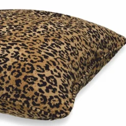 Casa Padrino Luxus Deko Kissen Leopard Beige / Schwarz 60 x 60 cm - Deko Accessoires