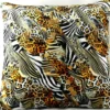 Casa Padrino Luxus Deko Kissen Nevada Leopard / Zebra 45 x 45 cm - Feinster Samtstoff - Wohnzimmer Kissen