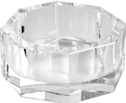 Casa Padrino Luxus Deko Kristallglas Schüssel 21,5 x 21,5 x H. 9 cm - Luxus Qualität