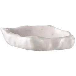 Casa Padrino Luxus Deko Marmor Schale Weiß 25 cm - Luxus Accessoires