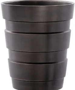 Casa Padrino Luxus Deko Messing Vase Bronzefarben Ø 19,5 x H. 22,5 cm - Moderne runde Blumenvase im Industrie Design - Luxus Qualität