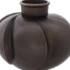 Casa Padrino Luxus Deko Messing Vase Bronze Ø 19 x H. 15 cm - Luxus Qualität