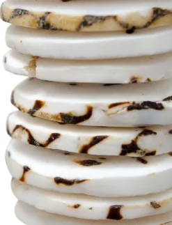 Casa Padrino Luxus Deko Muschel Säulen Set Weiß / Mehrfarbig / Schwarz - Wohnzimmer Deko - Schreibtisch Deko - Luxus Deko Accessoires - Luxus Möbel