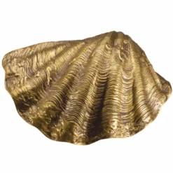 Casa Padrino Luxus Deko Objekt in Muschelform Vintage Messing 32 cm - Deko Accessoires