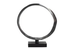 Casa Padrino Luxus Deko Objekt 31,5 x 8 x H. 34 cm - Moderne Skulptur MCM Loop aus Kunstharz und MDF - Luxus Deko Accessoires
