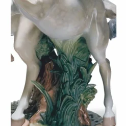 Casa Padrino Luxus Deko Porzellan Skulptur Pferde H. 53 cm - Handgefertigt