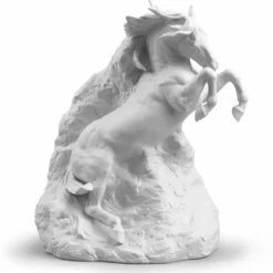 Casa Padrino Luxus Deko Porzellan Skulptur Geisterpferd H. 50 cm - Handgefertigt