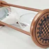 Casa Padrino Luxus Deko Sanduhr Antik Kupfer / Schwarz / Weiß Ø 10 x H. 26 cm - Schreibtisch Deko - Wohnzimmer Deko - Luxus Deko - Deko Accessoires