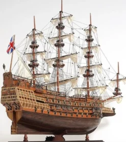 Casa Padrino Luxus Deko Schiff Sovereign of the Seas Braun / Mehrfarbig 88,9 x 29 x H. 94 cm - Handgefertigtes Holz Segelschiff Modell