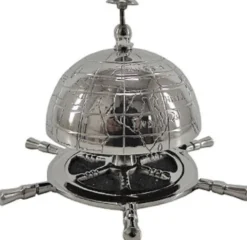 Casa Padrino Luxus Deko Seefahrer Tischglocke Silber Ø 18 x H. 12 cm - Hotel Accessoires