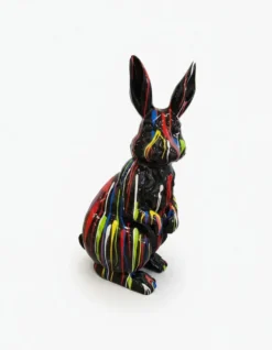 Casa Padrino Luxus Deko Skulptur Hase Kaninchen Trash H. 220 cm - Riesige Gartenskulptur - Lebensgroße Skulptur - XXL Deko Skulptur - XXL Deko Figur