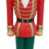 Casa Padrino Luxus Deko Skulptur Nussknacker König Rot / Mehrfarbig / Gold H. 200 cm - Lebensgroße Weihnachts Deko Figur - XXL Weihnachts Skulptur - XXL Deko Skulptur - XXL Deko Figur