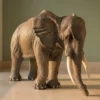 Casa Padrino Luxus Deko Skulptur Elefant Realistisch H. 225 cm - Riesige Gartenskulptur - Lebensgroße Skulptur - XXL Deko Skulptur - XXL Deko Figur