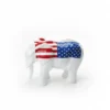 Casa Padrino Luxus Deko Skulptur Elefant USA FLAG H. 60 cm - Deko Skulptur - Deko Figur - Tierfigur - Gartendeko