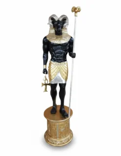 Casa Padrino Luxus Deko Skulptur Statue Khnoum H. 230 cm - Riesige Gartenskulptur - Lebensgroße Skulptur - XXL Deko Skulptur - XXL Deko Figur