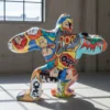 Casa Padrino Luxus Deko Skulptur Affe Kong Wütende Pop Art Gorilla H. 185 cm - Riesige Gartenskulptur - Lebensgroße Skulptur - XXL Deko Skulptur - XXL Deko Figur