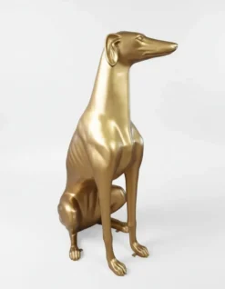 Casa Padrino Luxus Deko Skulptur Hund Riesenboxer H. 180 cm - Riesige Gartenskulptur - Lebensgroße Skulptur - XXL Deko Skulptur - XXL Deko Figur