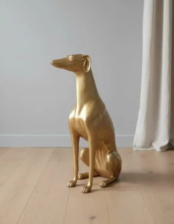 Casa Padrino Luxus Deko Skulptur Hund Riesenboxer H. 180 cm - Riesige Gartenskulptur - Lebensgroße Skulptur - XXL Deko Skulptur - XXL Deko Figur