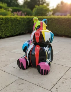 Casa Padrino Luxus Deko Skulptur Nilpferd Sitzt Trash H. 95 cm - Deko Skulptur - Deko Figur - Tierfigur - Gartendeko