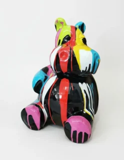 Casa Padrino Luxus Deko Skulptur Nilpferd Sitzt Trash H. 95 cm - Deko Skulptur - Deko Figur - Tierfigur - Gartendeko