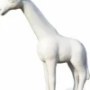 Casa Padrino Luxus Deko Skulptur Giraffe Uni H. 115 cm - Riesige Gartenskulptur - Lebensgroße Skulptur - XXL Deko Skulptur - XXL Deko Figur