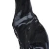 Casa Padrino Luxus Deko Skulptur Hund Dobermann Schwarz H. 80 cm - Große Deko Figur - XXL Deko Skulptur - XXL Deko Figur - XXL Tierfigur - Wohnzimmer Deko - Garten Deko - Luxus Deko XXL Figuren