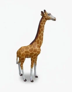 Casa Padrino Luxus Deko Skulptur Giraffe Realistisch H. 210 cm - Riesige Gartenskulptur - Lebensgroße Skulptur - XXL Deko Skulptur - XXL Deko Figur