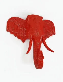 Casa Padrino Luxus Deko Skulptur Elefant Trophäe H. 105 cm - Riesige Gartenskulptur - Lebensgroße Skulptur - XXL Deko Skulptur - XXL Deko Figur