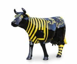 Casa Padrino Luxus Deko Skulptur Kuh Dalton H. 150 cm - Riesige Gartenskulptur - Lebensgroße Skulptur - XXL Deko Skulptur - XXL Deko Figur