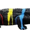 Casa Padrino Luxus Deko Skulptur Krokodil Schwarz / Mehrfarbig 108 cm - Wetterbeständige Gartenskulptur - XXL Deko Skulptur - XXL Deko Figur - Tierfigur - Garten Deko - Luxus Deko Accessoires