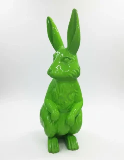 Casa Padrino Luxus Deko Skulptur Hase H. 110 cm - Riesige Gartenskulptur - Lebensgroße Skulptur - XXL Deko Skulptur - XXL Deko Figur