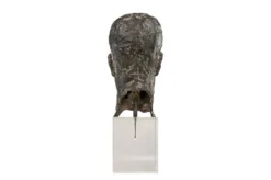 Casa Padrino Luxus Deko Skulptur Bronzefigur Bronze / Braun 15 x 23 x H. 45 cm - Massive Bronzeskulptur auf Plexiglas Sockel - Luxus Deko Accessoires