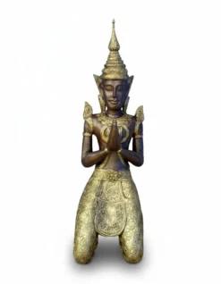 Casa Padrino Luxus Deko Skulptur Statue Tempelmönch H. 106 cm - Riesige Gartenskulptur - Lebensgroße Skulptur - XXL Deko Skulptur - XXL Deko Figur