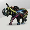 Casa Padrino Luxus Deko Skulptur Elefant H. 47 cm - Deko Skulptur - Deko Figur - Tierfigur - Gartendeko